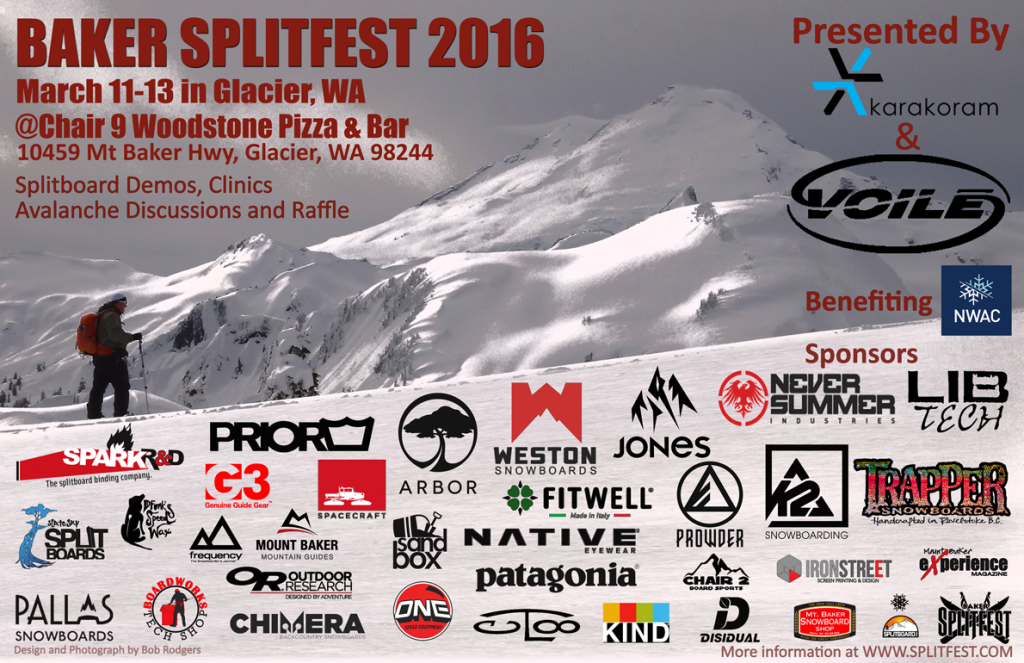 Poster for the 2016 Baker Splitfest